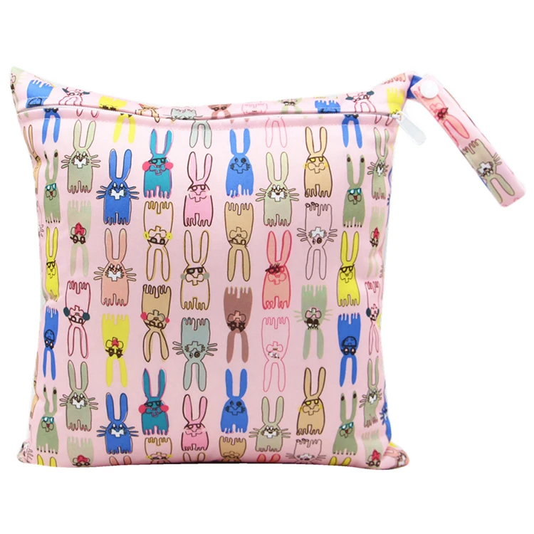 Waterproof New Washable Mini Baby Two Zip Diaper Wet Dry Bikini Swimming Bag