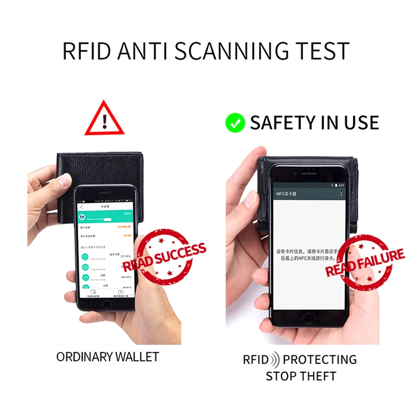 RFID Mini Pocket Coin Purse, Genuine Leather Luxury Coin Purse Casual Small Mini Leather Wallets Vintage Gents Mens