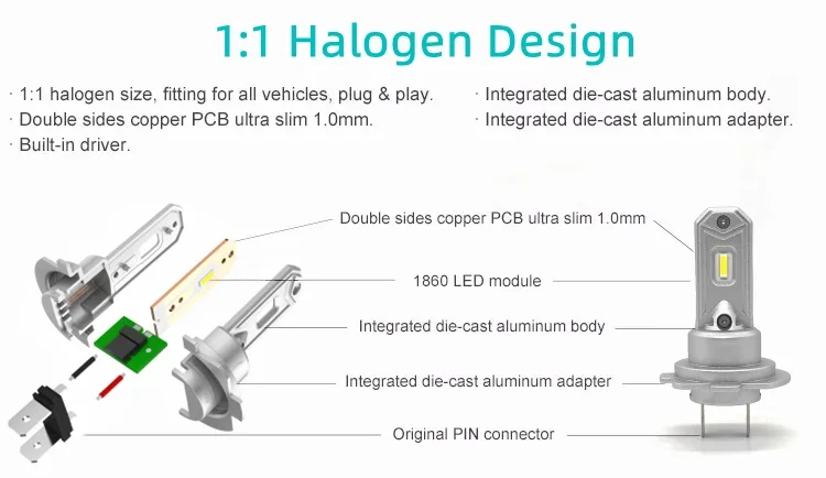 Canbus V1 H11 H7 H4 Auto Lighting Systems H13 9004 9007 H1 H3 9005 led car lights 5202 P13W 880 881 led headlight
