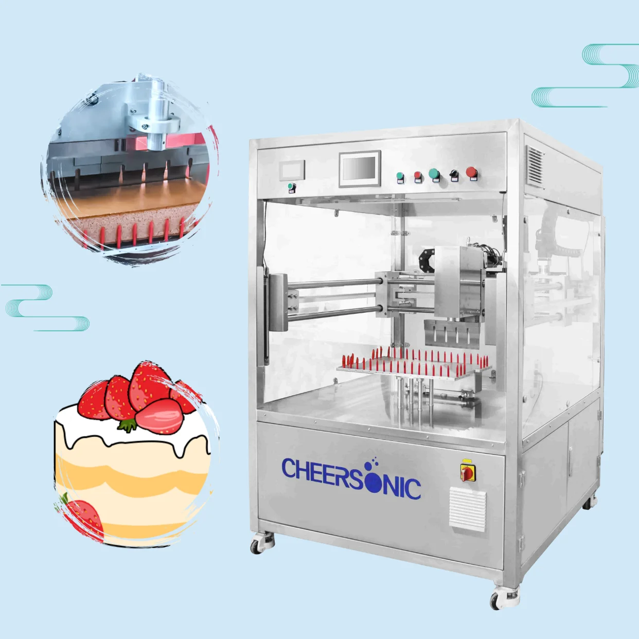 cake portioning machine ultrasonic cutting fresh and frozen sweets Brownie cutter machine