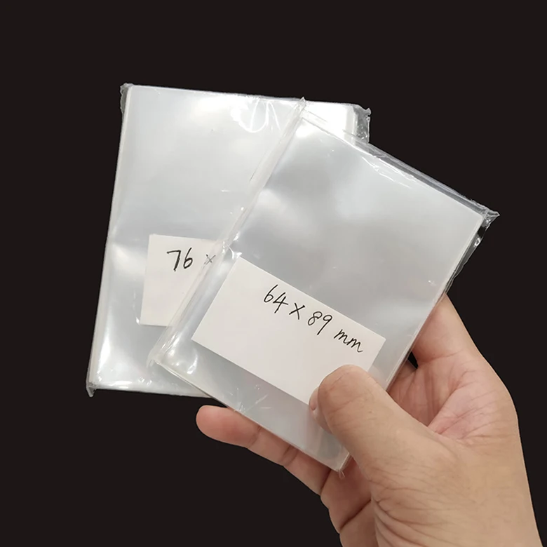 Premium Thickness Double Clear Holographic Card Sleeves Flashing Kpop PC Photocard Sleeves