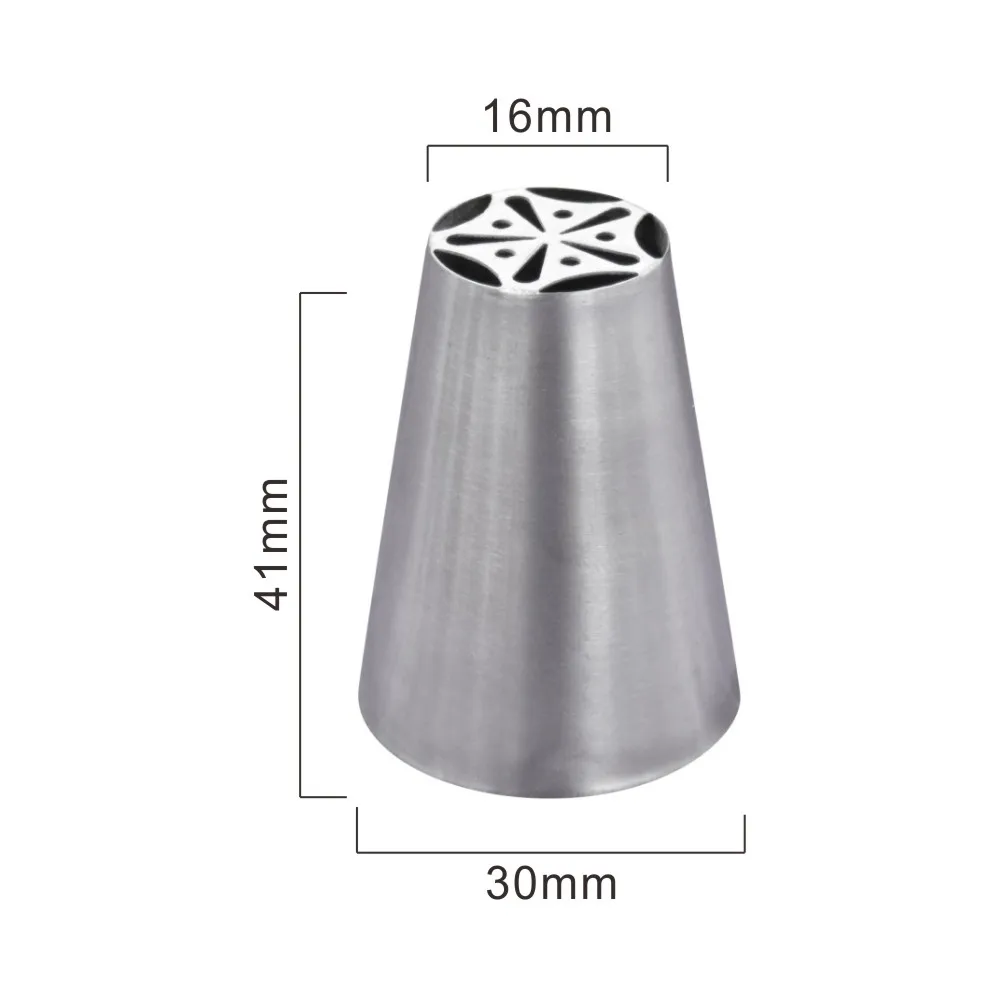 AK 17pcs Russian Icing Piping Nozzles Tulip Stainless Steel Pastry Tips Cupcake Decorations for Bakery Kitchenware