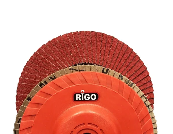 5 inch Quick on  Ceramic Zirconium Abrasive Flap Disc with Nylon Plastic Backing M 14