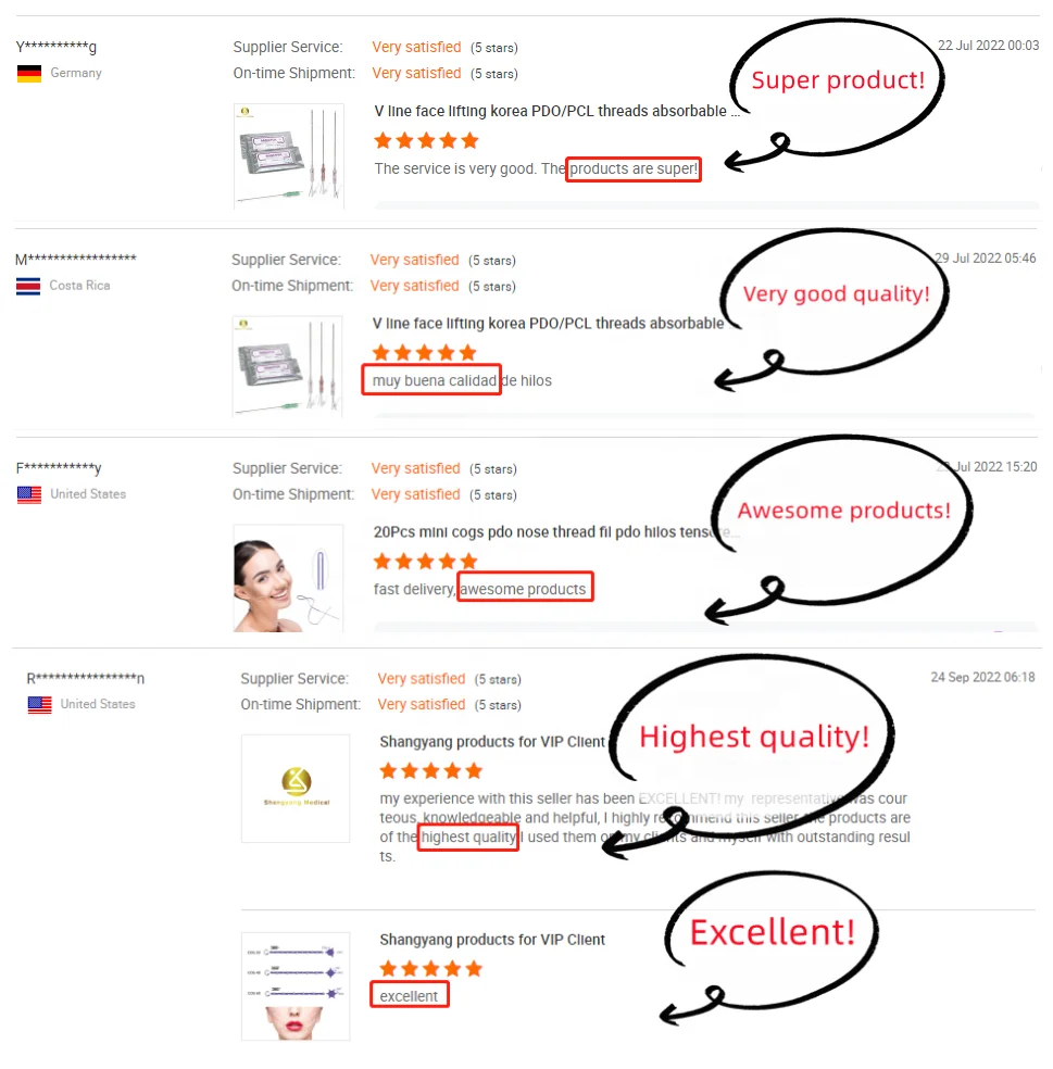 REJEON korean time machine size 60x80 6d cog pdo threads fish bone for facial lift