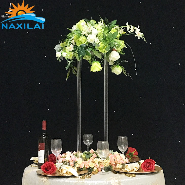 NAXILAI Laser Cut Acrylic Flower Stand Wedding Centerpieces Flower Stand Crystal Wedding Flower Stand Centerpieces