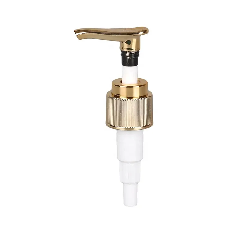24/410 Luxury Gold Cosmetic shampoo Dispenser Silver Lotion Aluminum Plastic  Dispenser lotion cream Shampoo pump