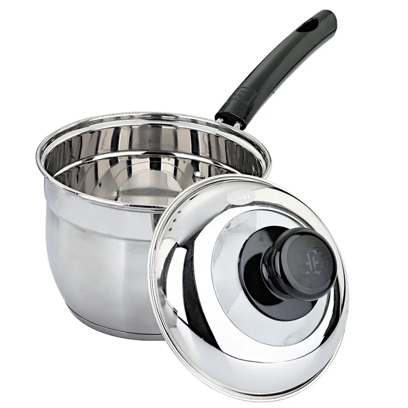 16CM Stainless Steel Milk Boiling commercial cooking pot SUS304 for sale induction cooker kitchen soup pot