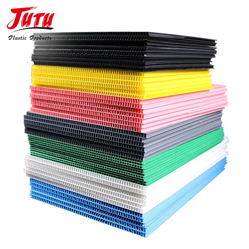 JUTU Factory Price PP Coroplast Sheets 4x8 Corflute Sheet Correx Board Manufacturer