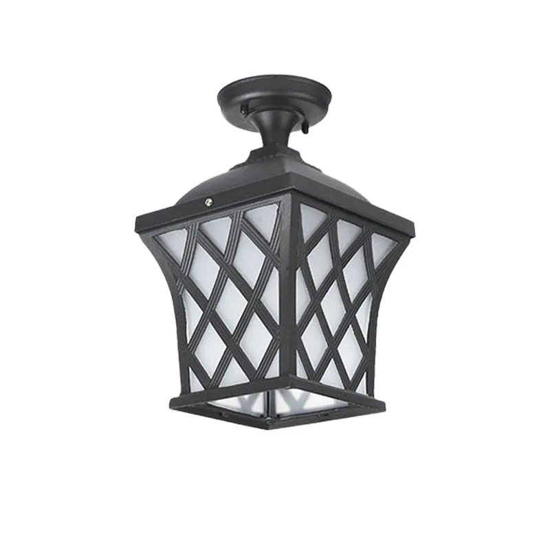 Garden Courtyard Terrace Hanging Lamp Aisle Gazebo Rack Waterproof Outdoor Pendant Light Low Cost Products European Black Custom