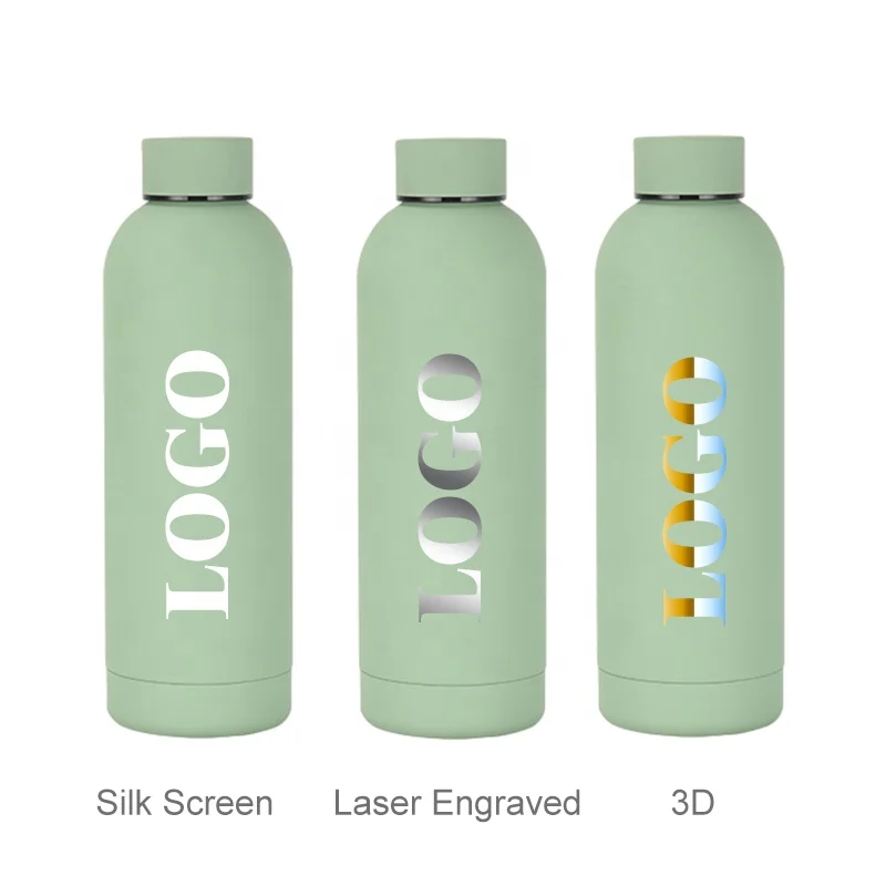 Wholesale Customized Logo 500ml Sport Water Bottles Stainless Steel Insulated Vacuum Flasks Thermos with Handle Rope