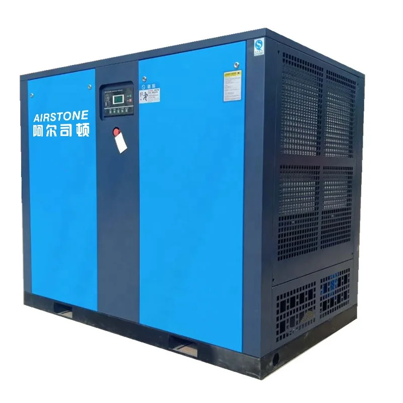 Низкая цена фиксированная скорость 380V 50Hz 75kw 100hp 8bar вращающийся винтовой воздушный компрессор для
