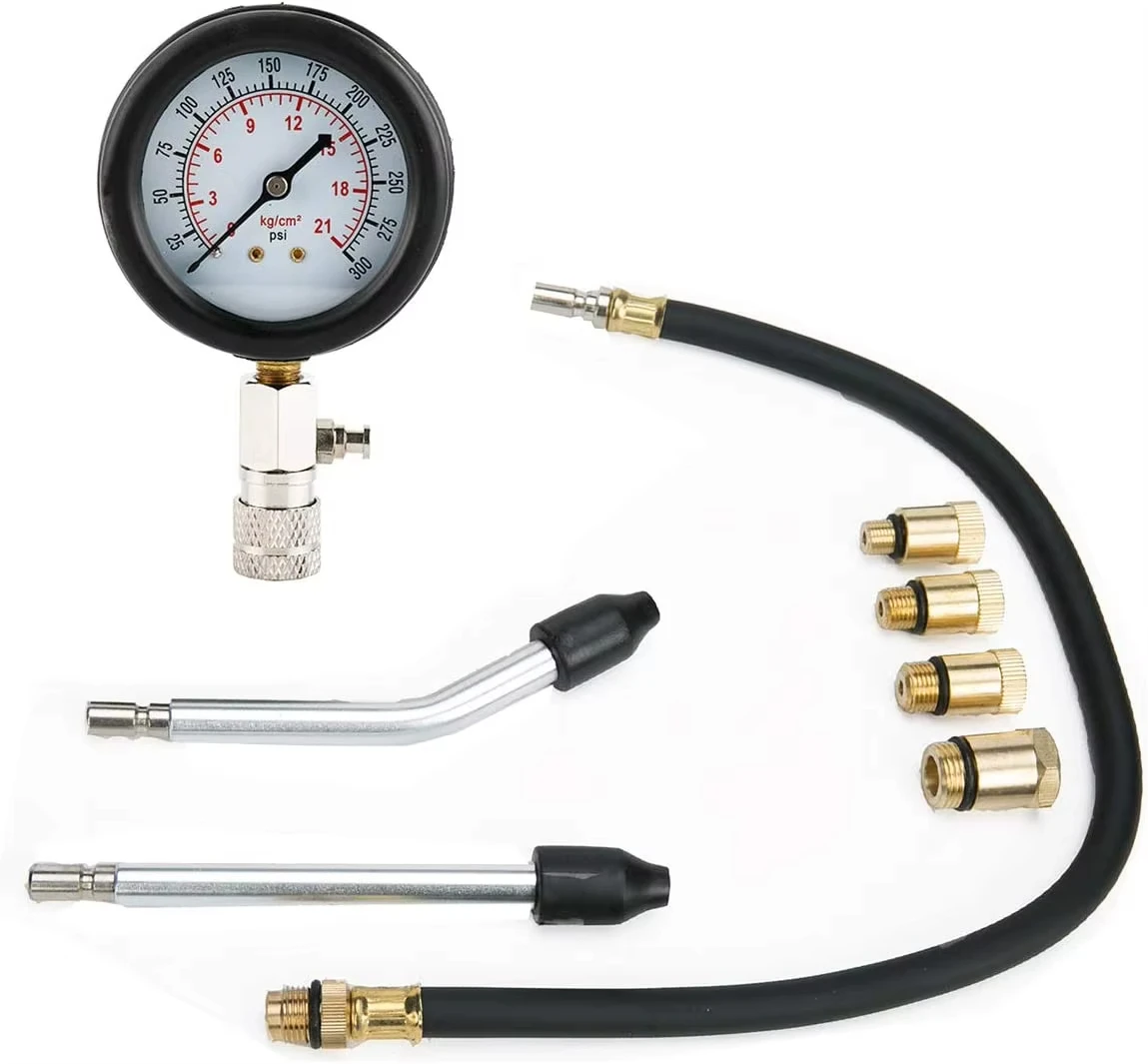 Diesel Engine Compression Tester Engine Pressure Diagnostic Tester Tool Kit Cylinder Pressure Gauge Set Diagnostic Tools