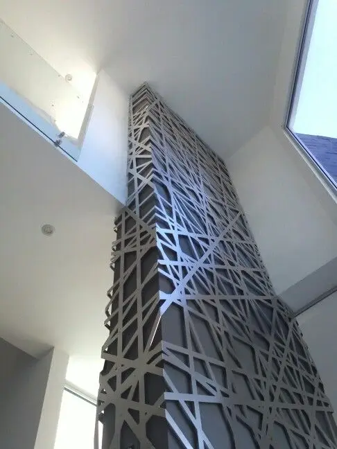 Stainless steel showroom cutting partition, decoration wall separator, space division,line drawing