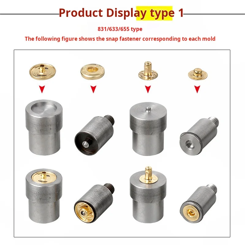 633/831 Manual Press Machine Snap Fastener with Mold Leatherwork and Fabric