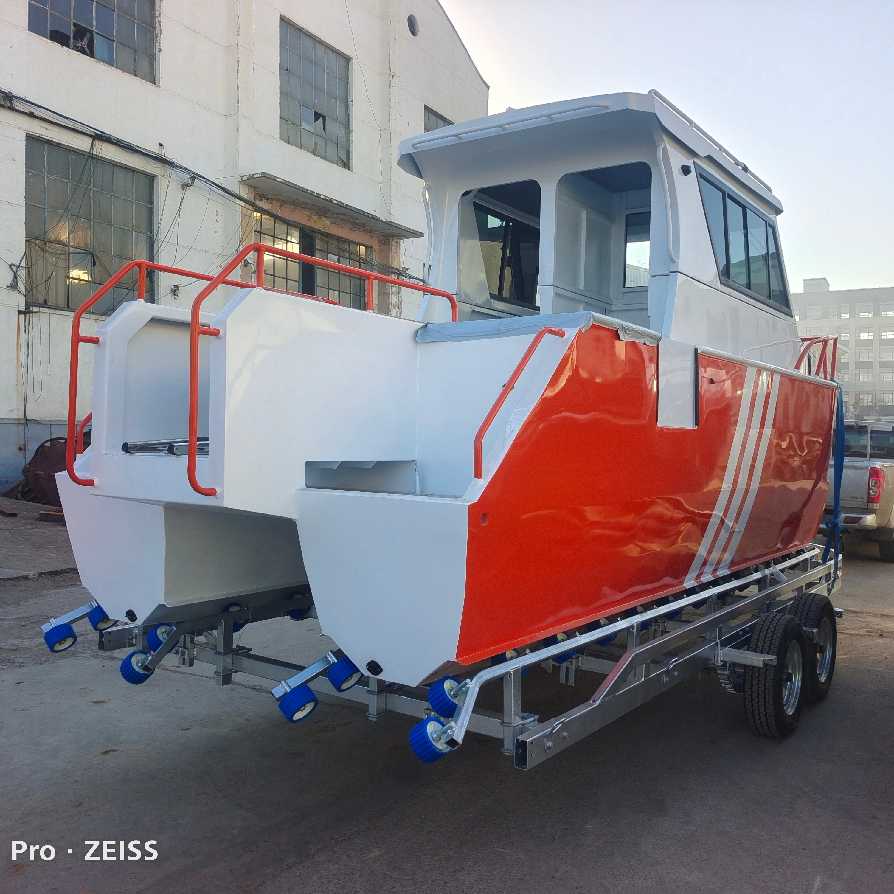 good price aluminum cuddy combine catamaran yacht 21ft