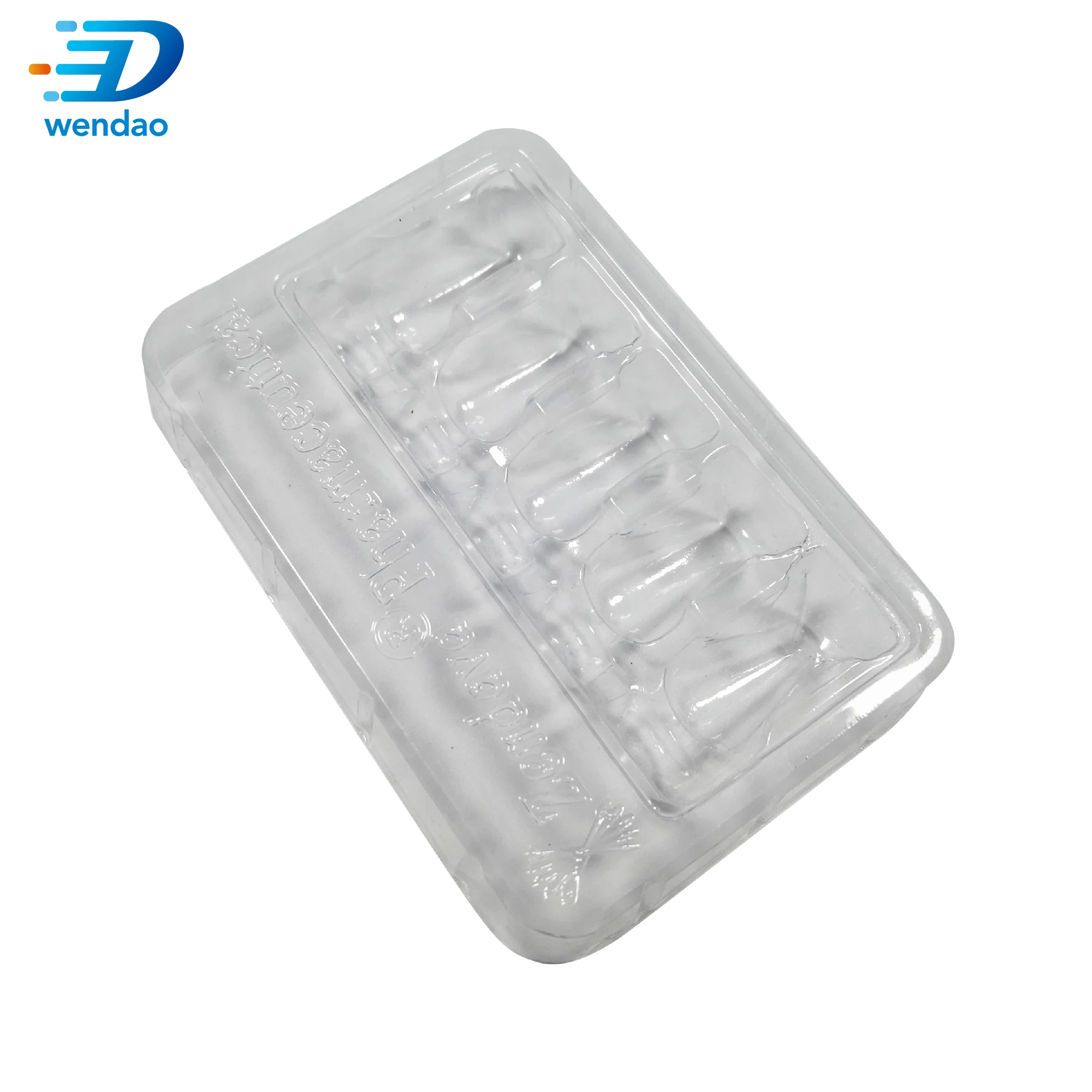 Custom Vacuum Formed Plastic  Tray Medicine Bottle Blister Packaging 2ml 3ml 10ml plastic vial tray