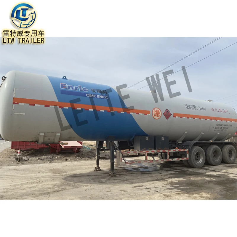 3 axles gas lLPG transport 45 m3 40000L USED lpg tanker truck semi-trailer for sale