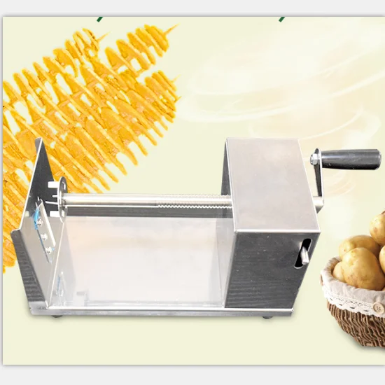 Twist potato chips cutter,potato spiral slicer cutter,automatic making twist potato tower machine