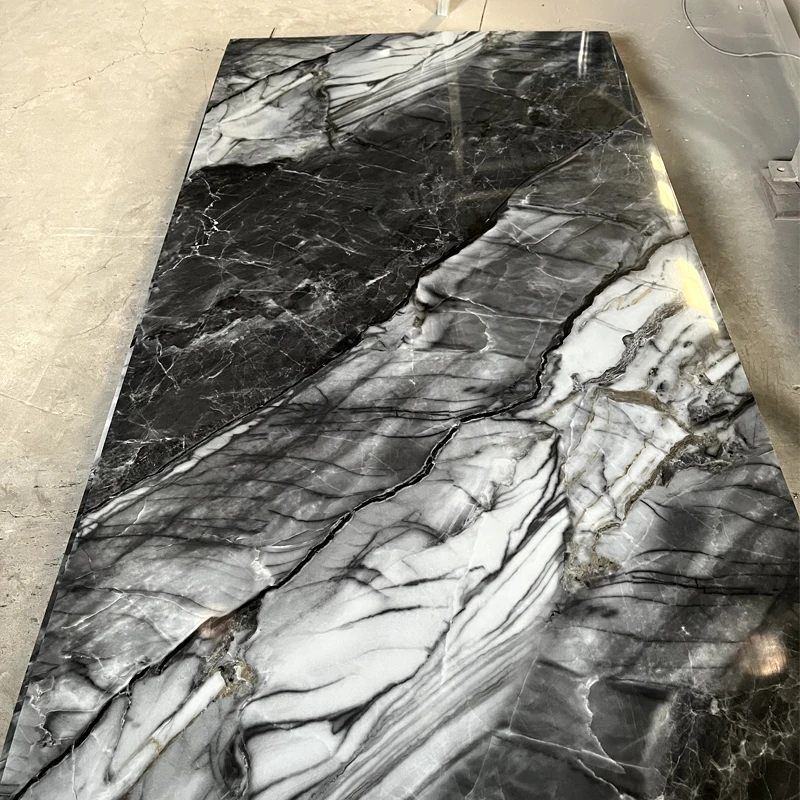 2024 High Glossy 3D Design 2mm 3mm UV PVC Wall Panel Marble Sheet Board for Walls