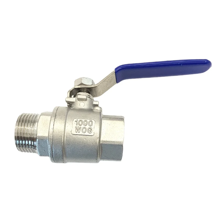  Шаровой кран из нержавеющей стали 1/2 3 4 дюйма BSP BSPT NPT SS 304 316l WCB CF8 cf8m 1000 wog наружная резьба 2