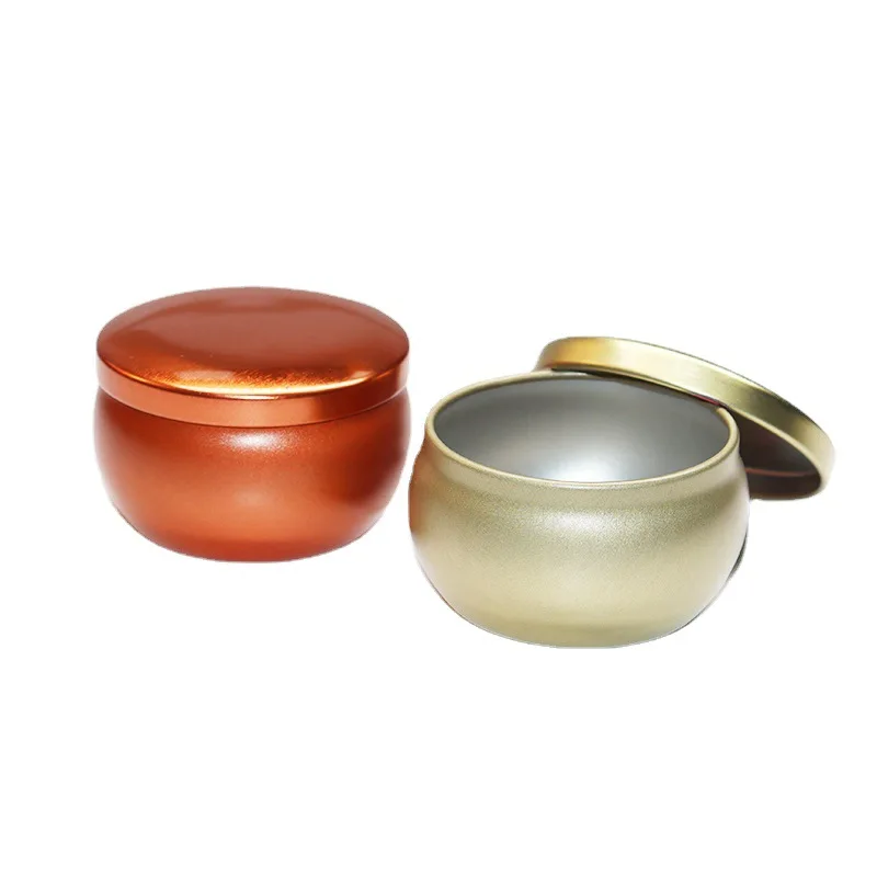 New special design wholesale unique new 2.2 oz multi colors tinplate cans candle jar