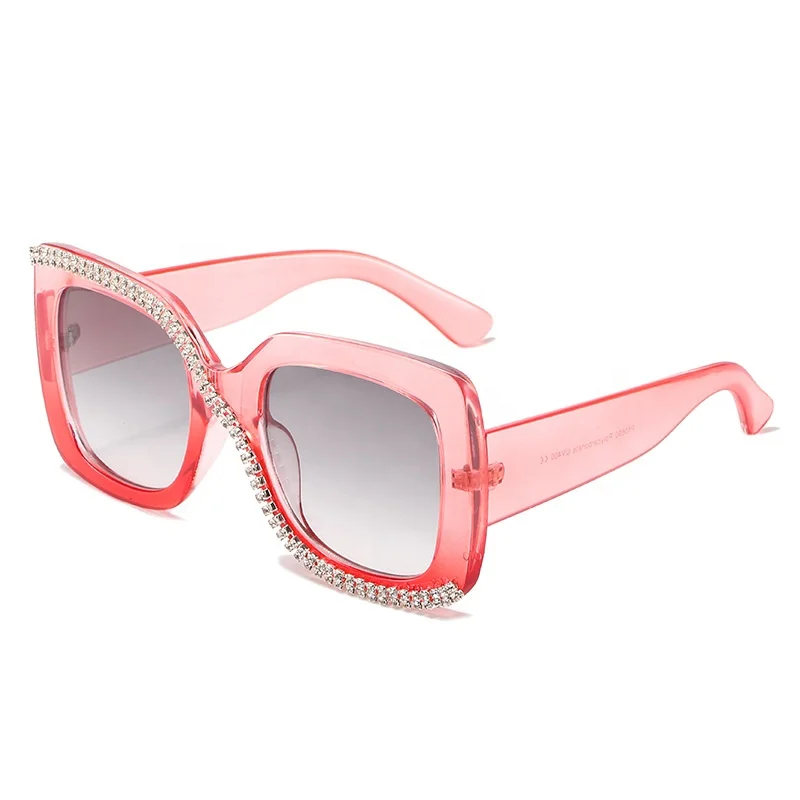 
diamond studded sunglasses oversized eyeglasses rhinestone diamonds bling sun glasses luxury sunglasses for men and women 