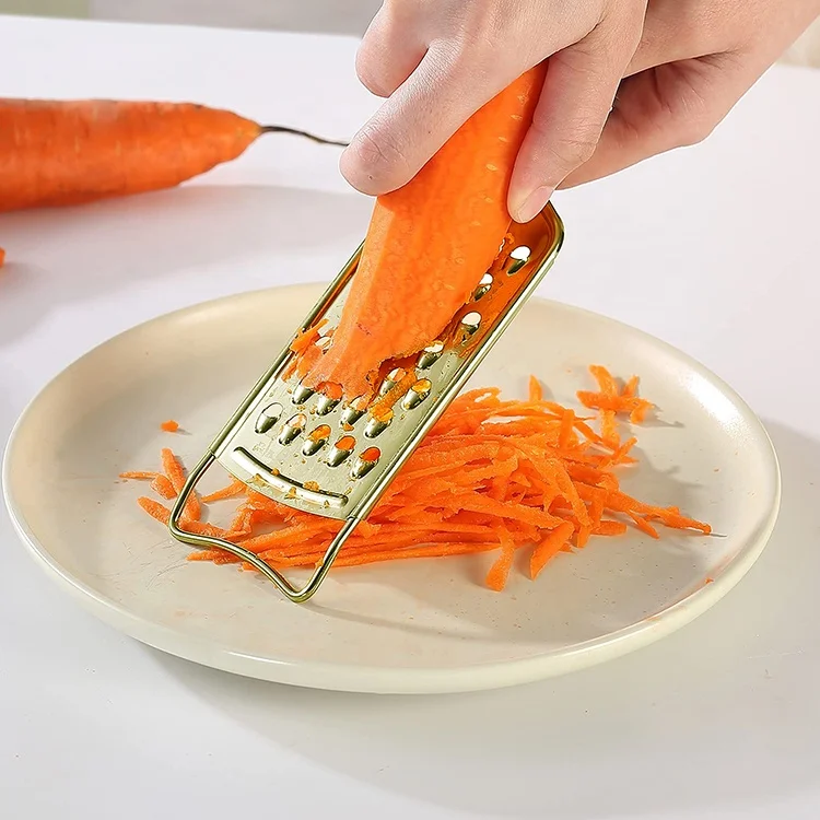 Gold Manual Vegetable Slicer Shredder Cutter Storage Peelers Fruit Peeling Grater for Kitchen