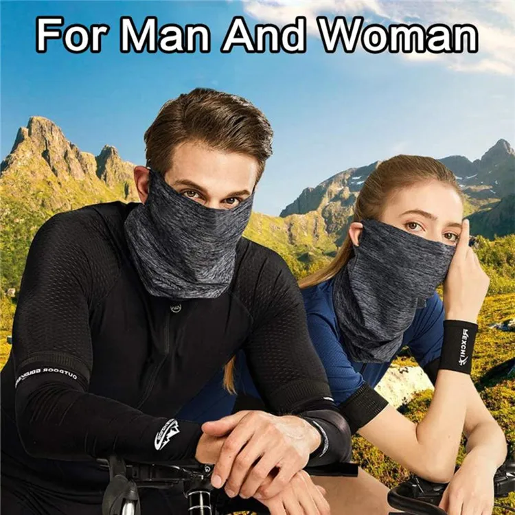 
Ice Silk Cooling Outdoor Sports Riding Mask Head Cover Motorcycle Cycling Half Face Mask Dust Sunscreen Neckerchief Riding Mask 