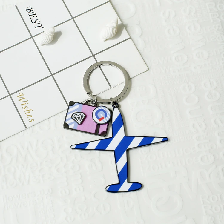 Factory Customized Made Hard Soft Enamel Key Ring Copper Metal Bow Logo Charm Key Chains Custom Cute Flower Keychain For Bags