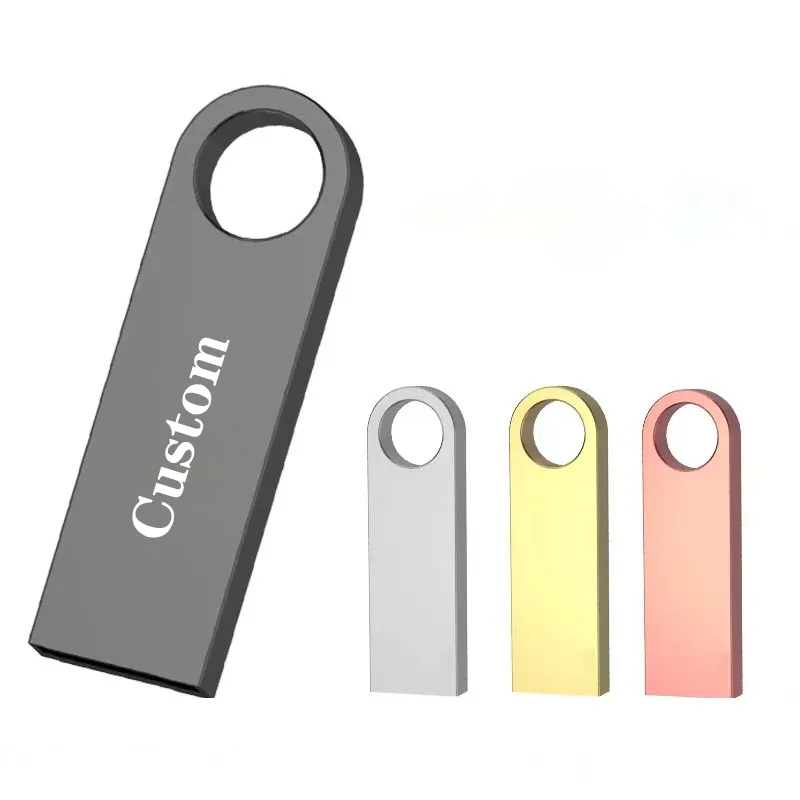 Wholesale Custom USB Drive Mini 4GB 8GB 16GB 32GB 64GB 128GB Key Pen Thumb Drive Metal Memory Flash Drive For Storage