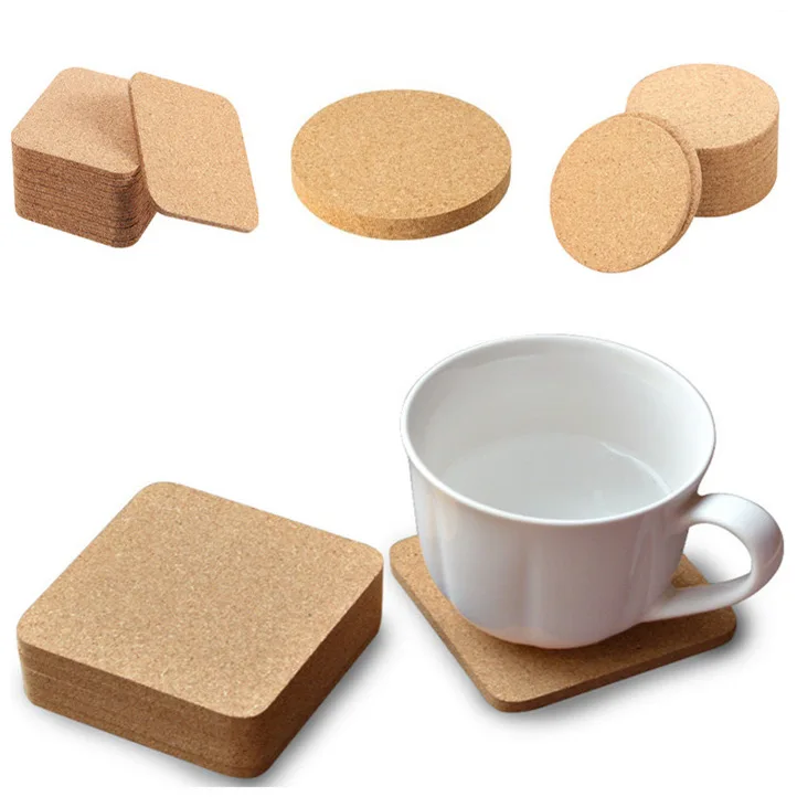 cheap price custom promotional blank cork table coaster,  cork tea cup mat cork beer drink cup coasters beer coaster