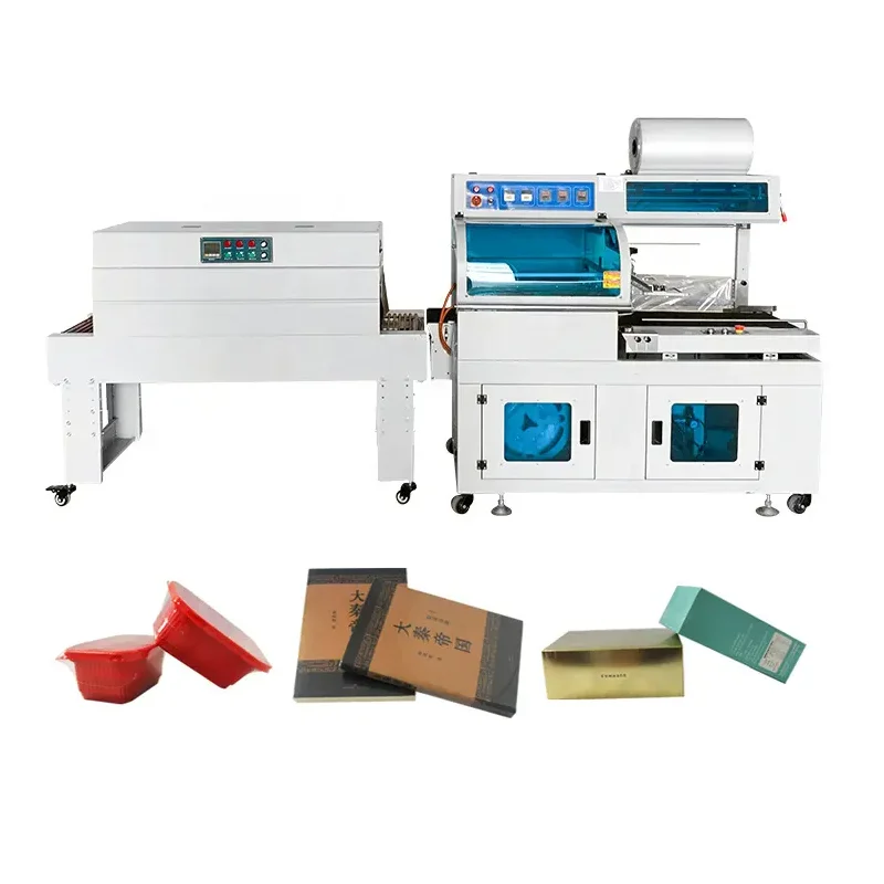 Heat Wind Automatic With POF PE Film Sealer 220V 380V Sealing Automatic Shrinking Tunnel Shrink Packing Machine for boxes