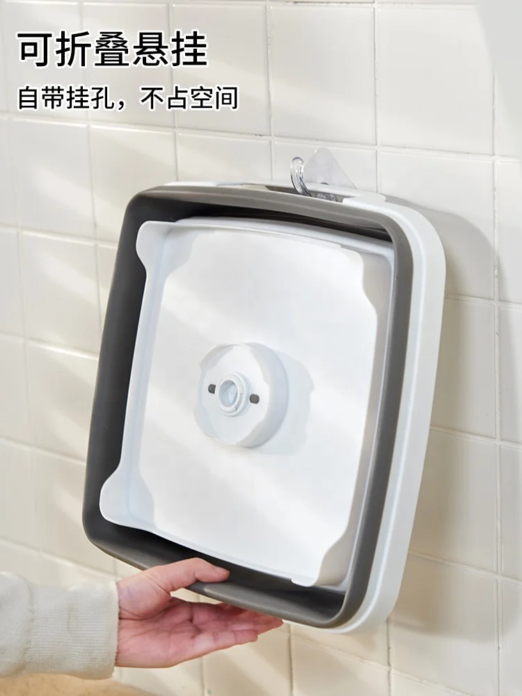 Foldable Dish Bin Kitchen Silicone Collapsible Wash Basin PP Folding Basket Basin of Wash Fruits and Vegetables