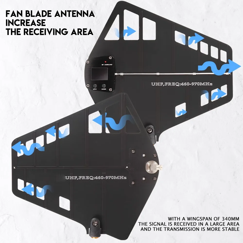 UA868 UA80-A2021 UHF Wideband Antenna Splitter 450-1000MHZ RF Signal Antena Directional BNC-BNC Coaxial Cables 16Grounps
