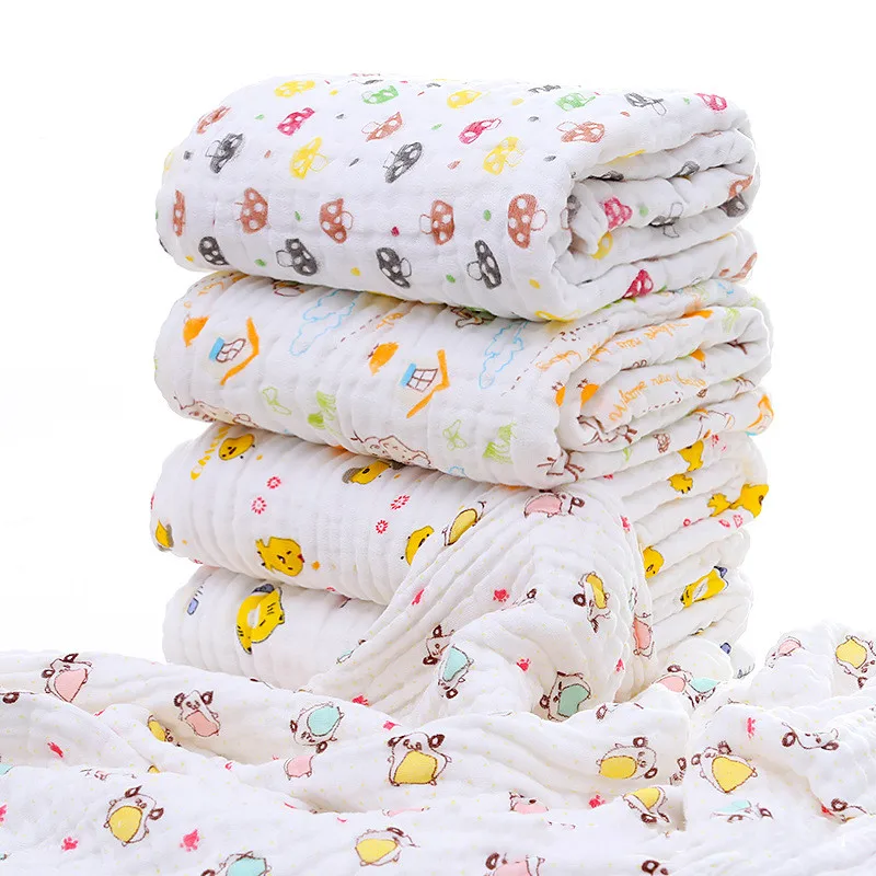 
Cotton Organic Muslin Fabric Cloth Wraps Baby Blankets For Boys And Girls 