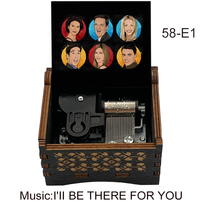 Friends TV Show Wooden Music Boxes I Will Be There for You Musical Friends Birthday Home Office Decorative Gift