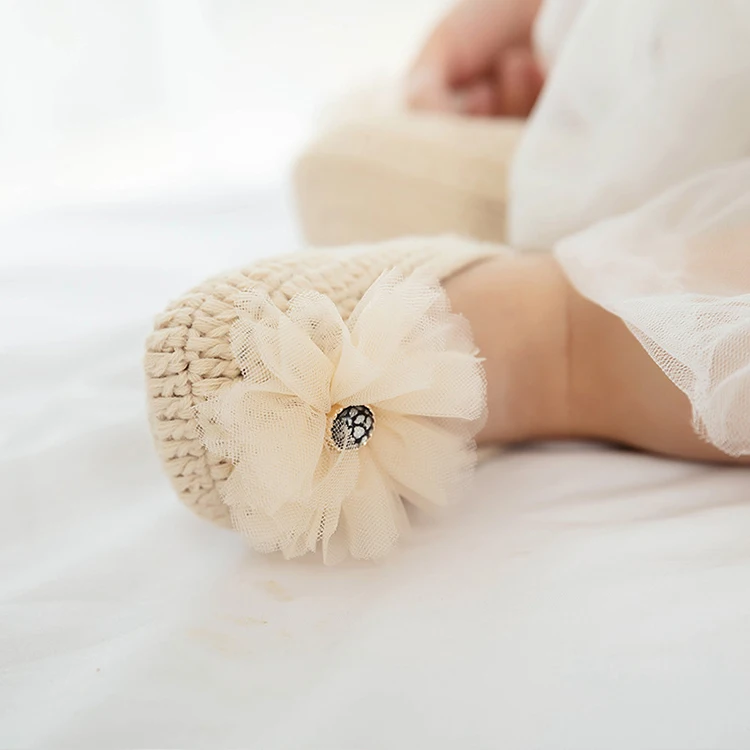 
Drop ship Baby boy hand-knitted crochet shoes soft-soled knitted toddler shoes 