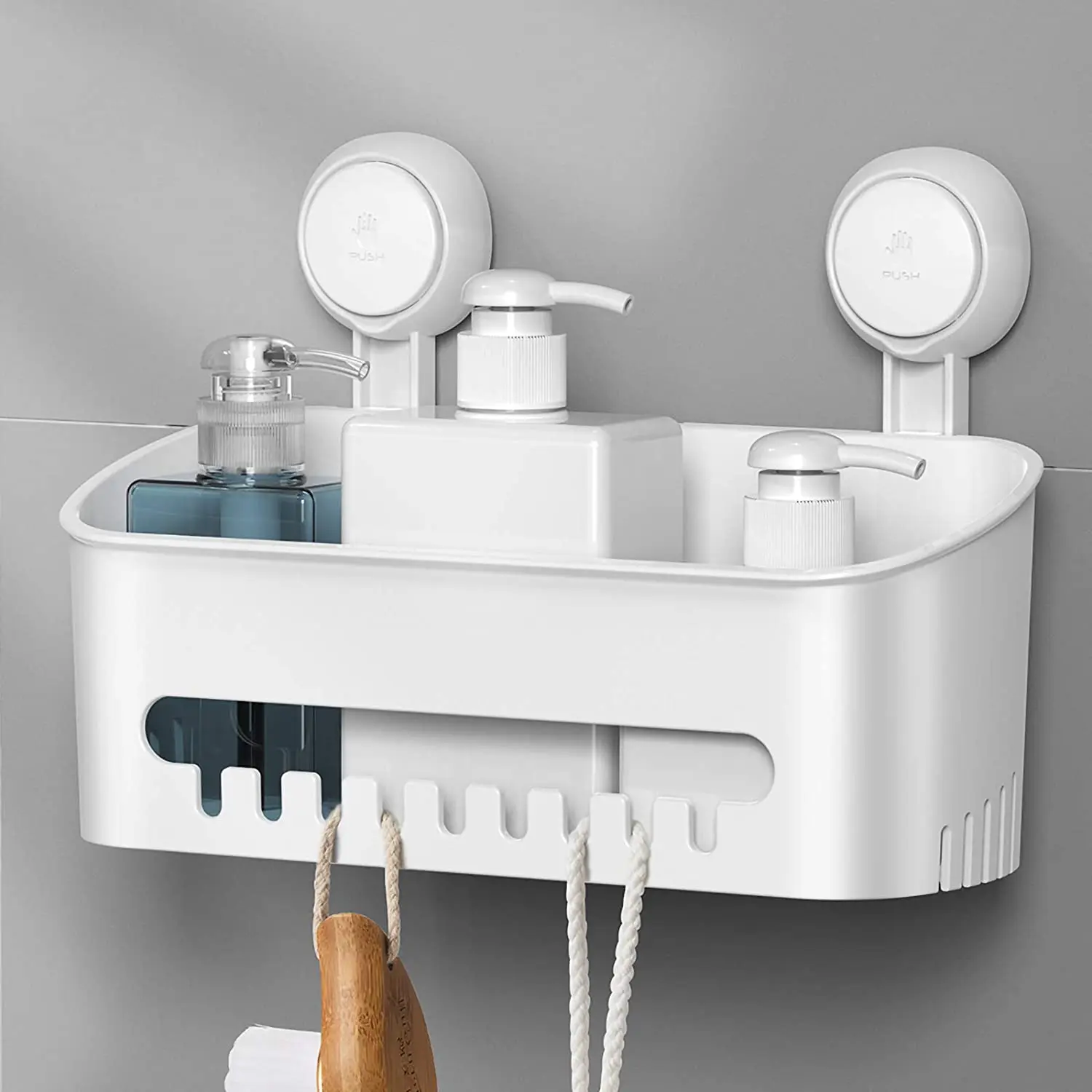 
NO-Drilling Removable Shower Basket Shower Caddy Basket for Bathroom Kitchen Waterproof Caddy Organizer for Shampoo Conditioner 