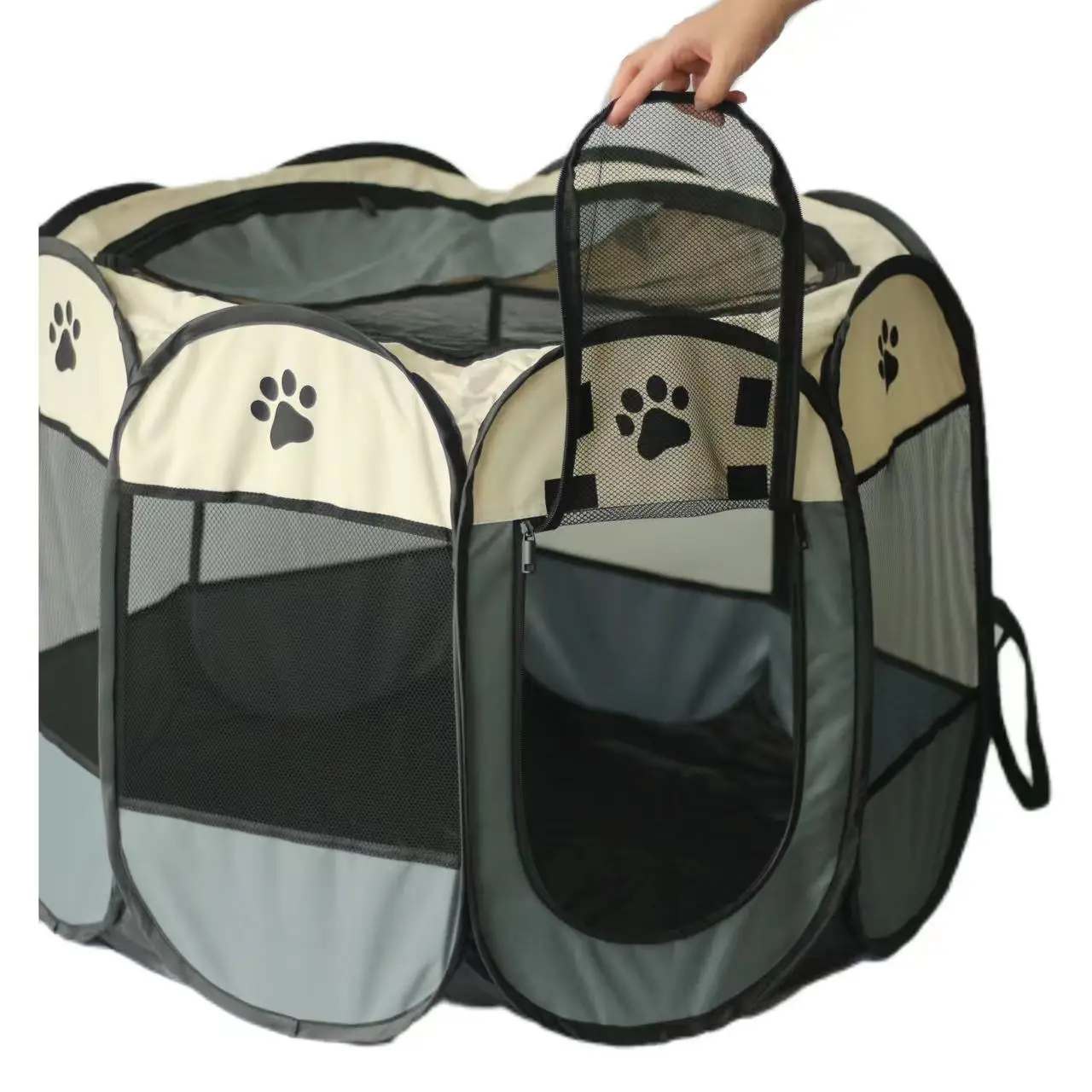 Available in 3 Sizes Dog Playpen Pops up in seconds Portable Pet Play Pen with convenient carry case and a collapsible for pet