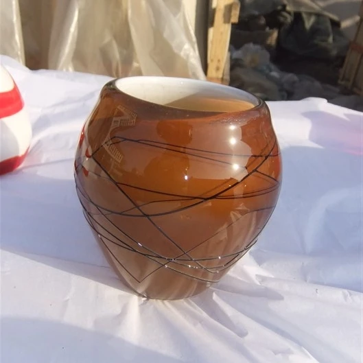 geometric figure glass vase hand made