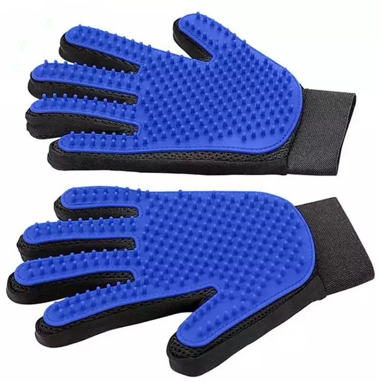Custom Logo Upgrade Version 259 Tips Custom Silicone Pet Hair Remover Guantes de mascotas Deshedding Brush Pet Grooming Product