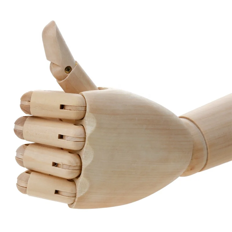 12inch Joint Wooden Hands Model For Arts Students Painting  wooden 3D hand body artists model jointed articulated wood