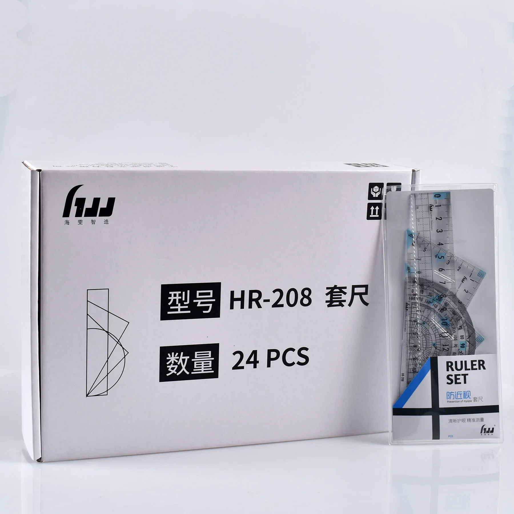 free sample  good perfect quality math set school supplies geometry tools 4pcs stationary ruler set for student