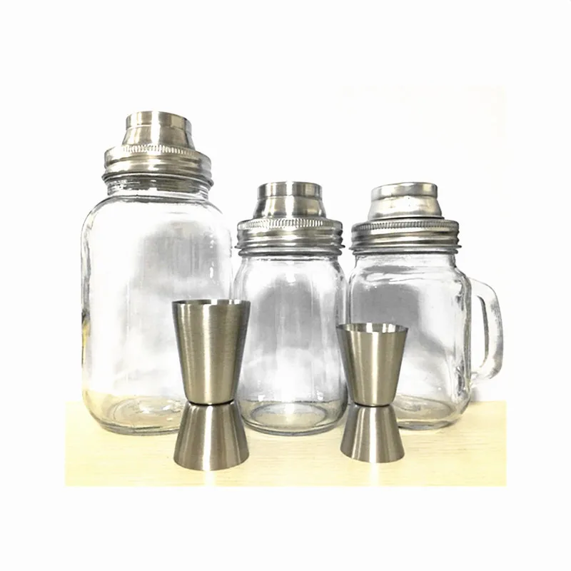 Professional Factory clear Glass Shaker Cocktail With Best