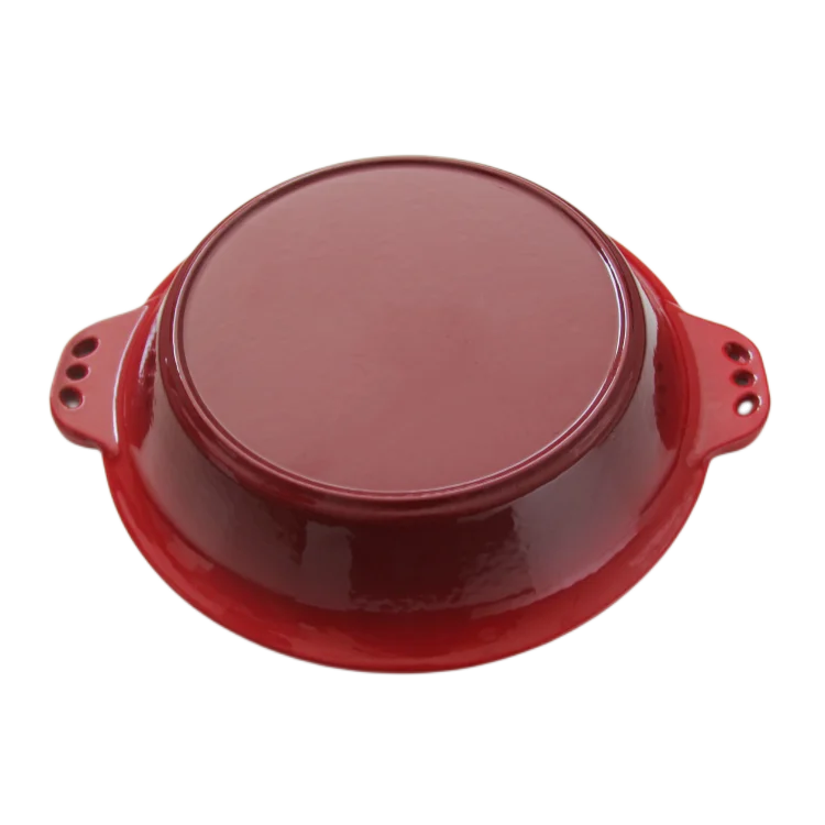 Flower Shape Dish Decorative Border Enamel  Cast Iron Metal Classic Party Color Enamel Pans Plate Dish