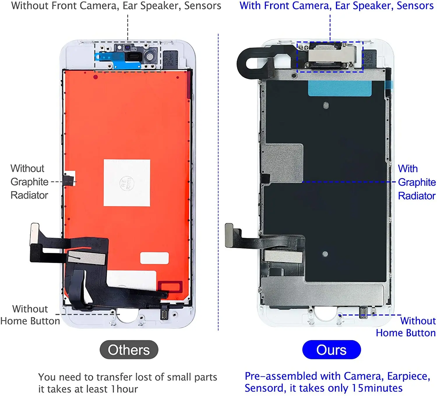 incell Original screen replacement for iphone 8 SE 2020 lcd with digitizer assembly fast delivery