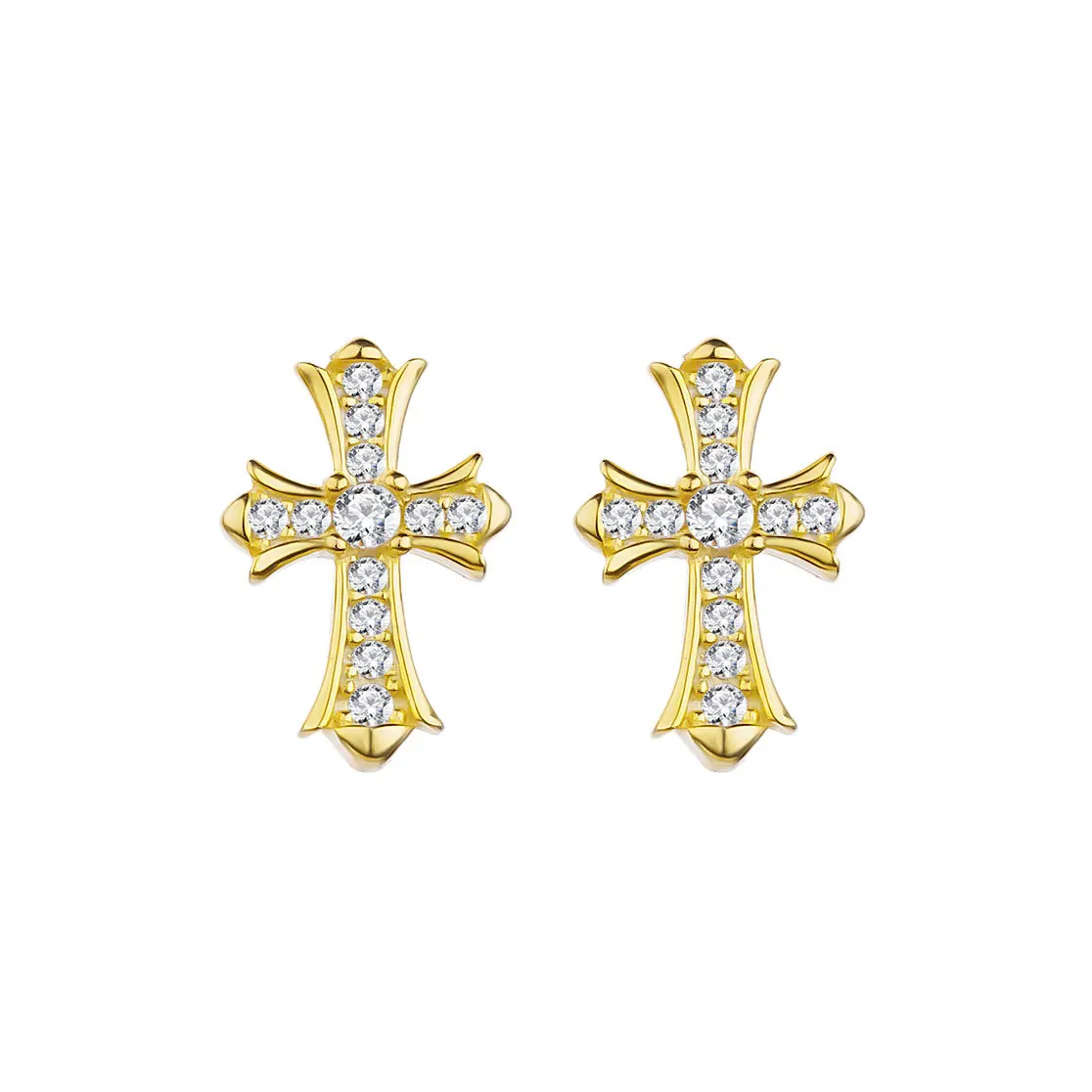 Good Selling 925 Sterling Silver Huggie Long Earring Bulk Women Cuban Cross Earrings