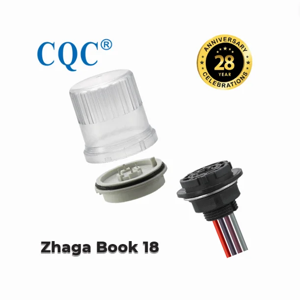 Zhaga Book 18 standard 4 pin socket connector enclosure/dome & receptacle set for smart city lighting