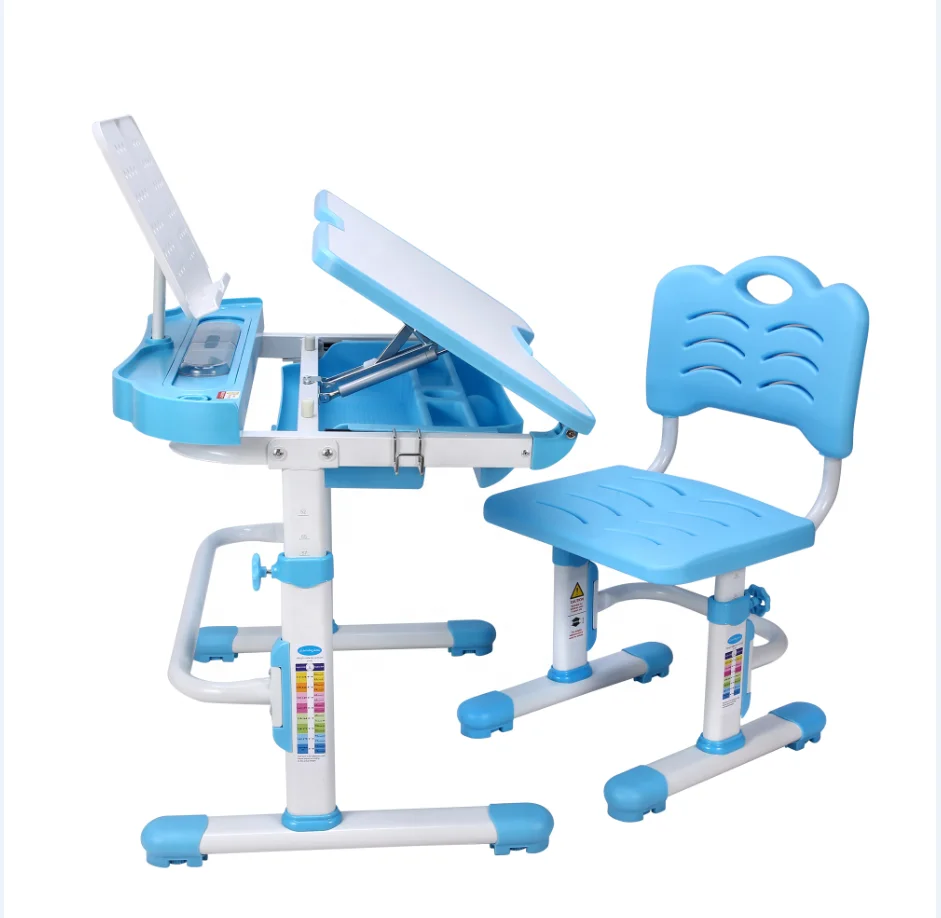 Children Desk and Chair Set Height Adjustable Kids School Student Study Table