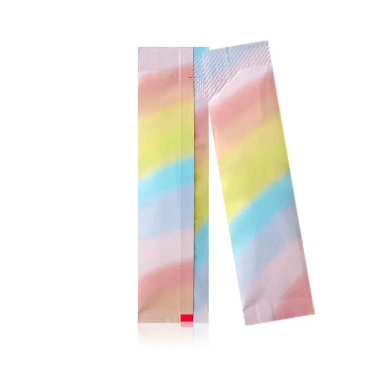 4 5x15 см простой пустой разного цвета пищевой тепловой герметизирующий индивидуальный одноразовый пакет для упаковки порошковых палочек